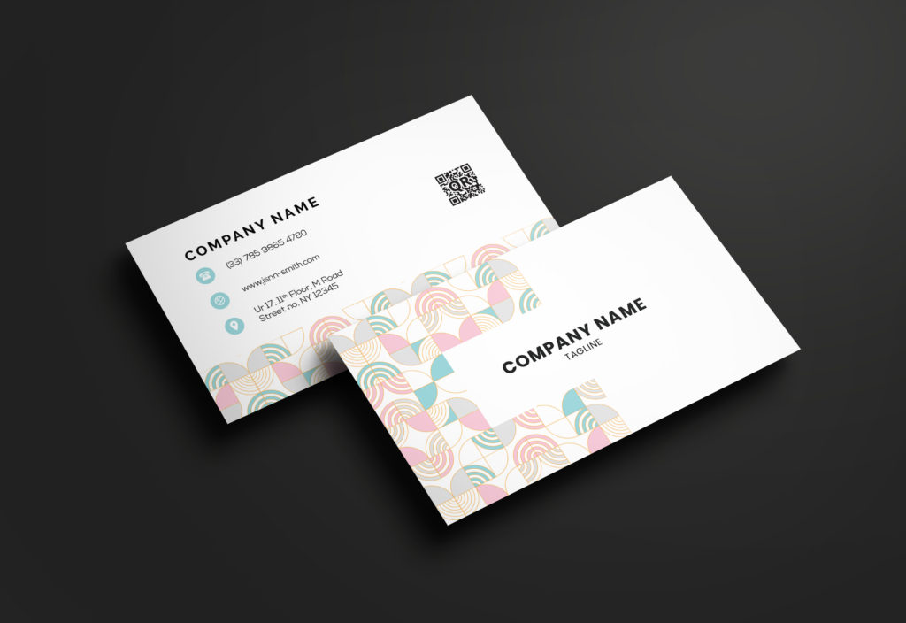 Geometric Patterned Business Cards